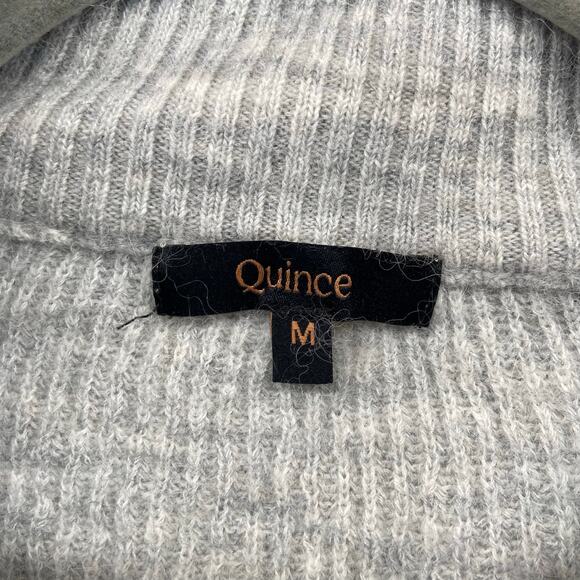 Quince Baby Alpaca Wool Quarter Zip Sweater Size Medium - Picture 2 of 5